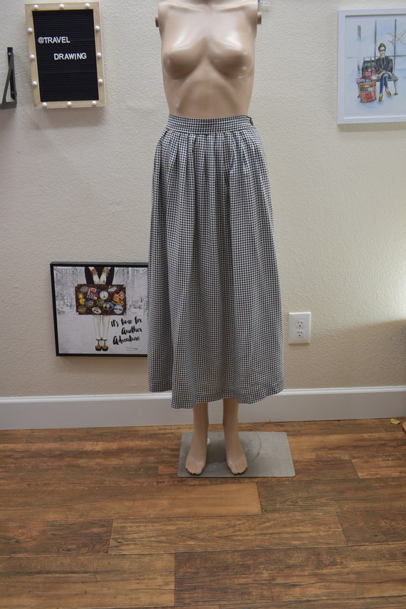 80s Vintage Bechamel Flare Rayon Skirt - image 1