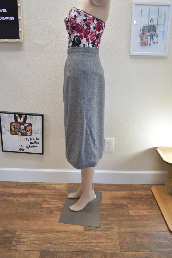 70's Vintage Koret Wool A-Line Skirt - image 3