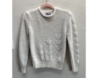 Henry Pollak Silk Angora Vintage Cable Knit Sweater M
