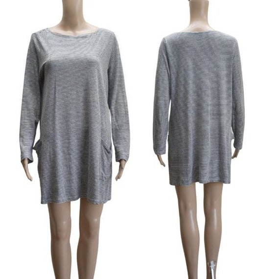 Eileen Fisher Organic Linen Long Sleeve  Pullover… - image 1