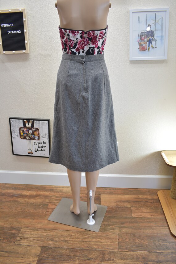 70's Vintage Koret Wool A-Line Skirt - image 4