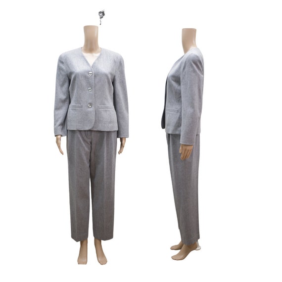 Pendleton Wool Suit Set Gray Size 8 90s Vintage - image 1