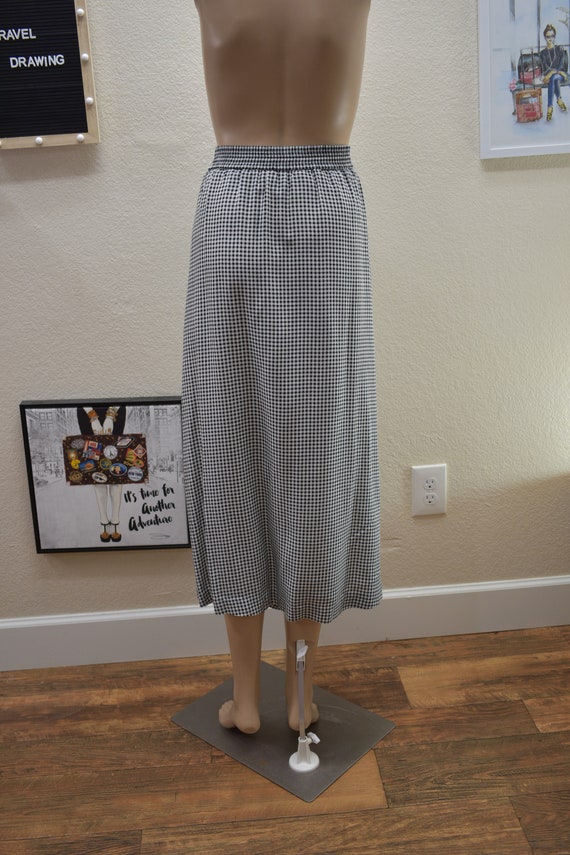 80s Vintage Bechamel Flare Rayon Skirt - image 5