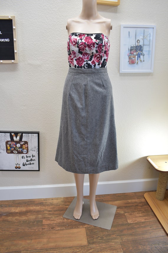 70's Vintage Koret Wool A-Line Skirt