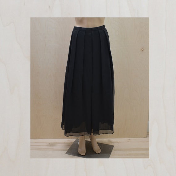 Adrianna Papell Chiffon Pleated Maxi Skirt 46 - image 1