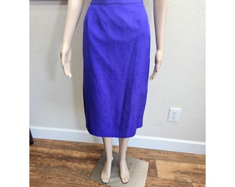 Adrianna Papell Silk Vintage A-line Mid-Calf Skirt 14