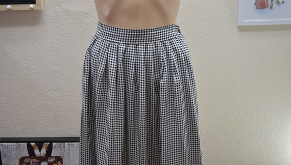 80s Vintage Bechamel Flare Rayon Skirt - image 2