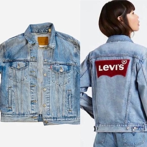 Levi’s Ex Boyfriend Distressed Trucker Patch Prem… - image 1