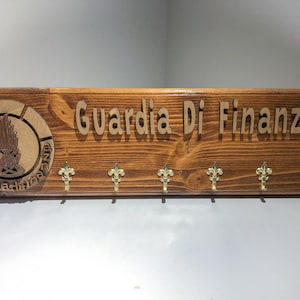 Porta calendario Guardia Di Finanza 13 Posti collezzioni RACCOLTE NUMISMATICA  90 cm x 13 cm