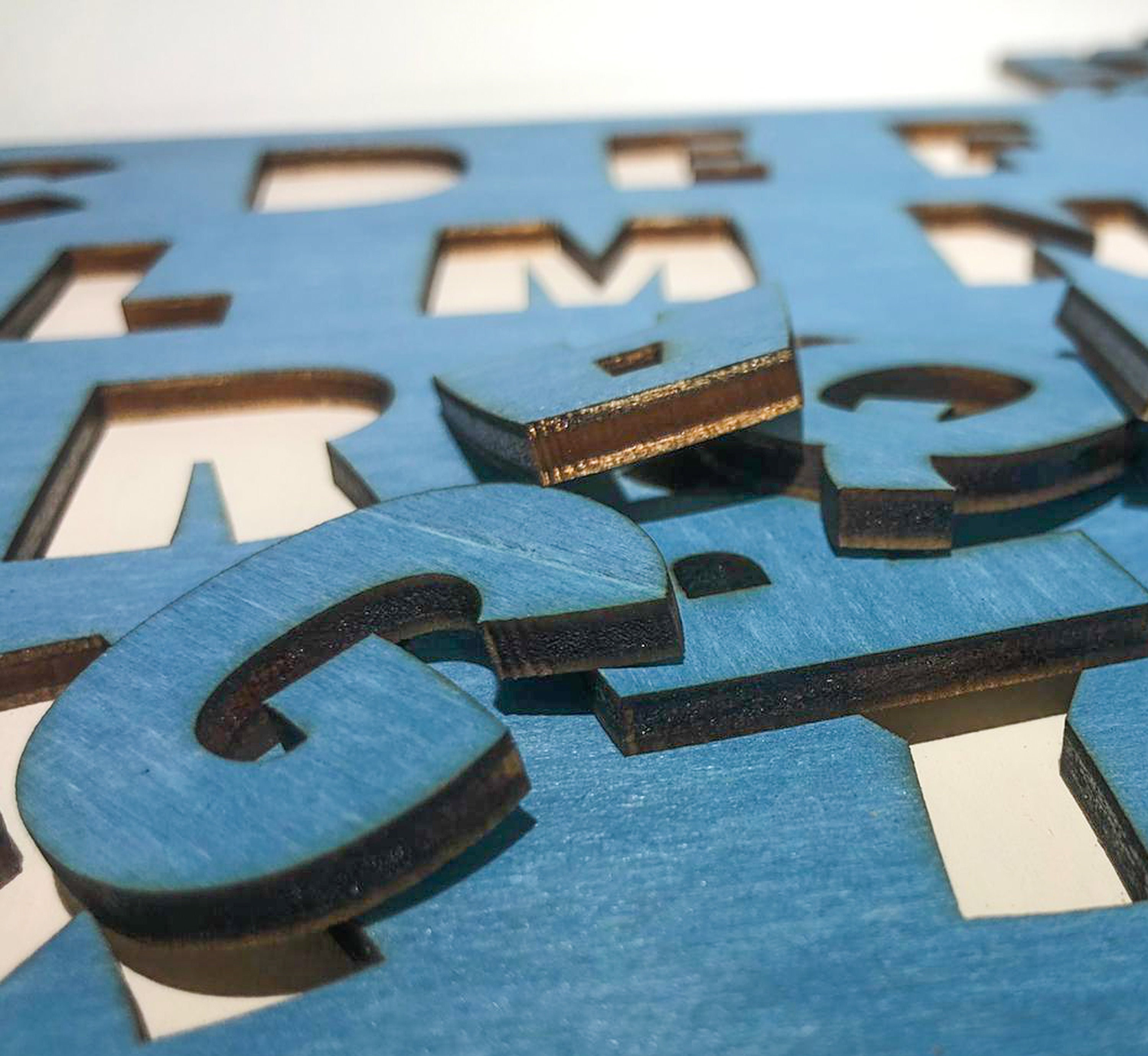 Alphabet Puzzle Board With Wooden Letters- With Personalized Name Child ...
