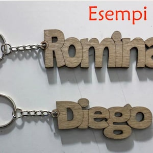2 wooden KEYCHAIN with your NAME &quot;create your own&quot; &quot;tell us your&quot; any name&quot;