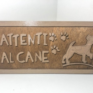 Cartello 'Attenti Al Cane' Bulldog Francese - Targa Metallo 20x30cm Personalizzabile - Foto 6