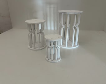 Set of 3 pcs cupcake stands for birthday, baptism, wedding, baby shower event (various sizes)