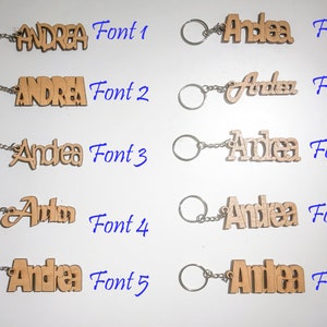 3 wooden KEYCHAIN with your NAME &quot;create your own&quot; &quot;tell us your&quot; any name&quot;