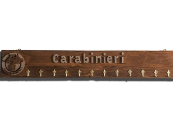 Porta calendario Carabinieri 12 Posti collezzioni RACCOLTE CALENDARI 80 cm x  13 cm con dedica personalizzata