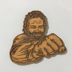 Bud Spencer magnet Wooden magnet collections dimensions 8 cm x 7 cm