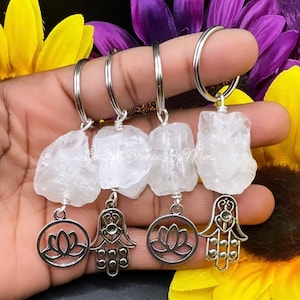 Quartz Protection & manifesting Keychain