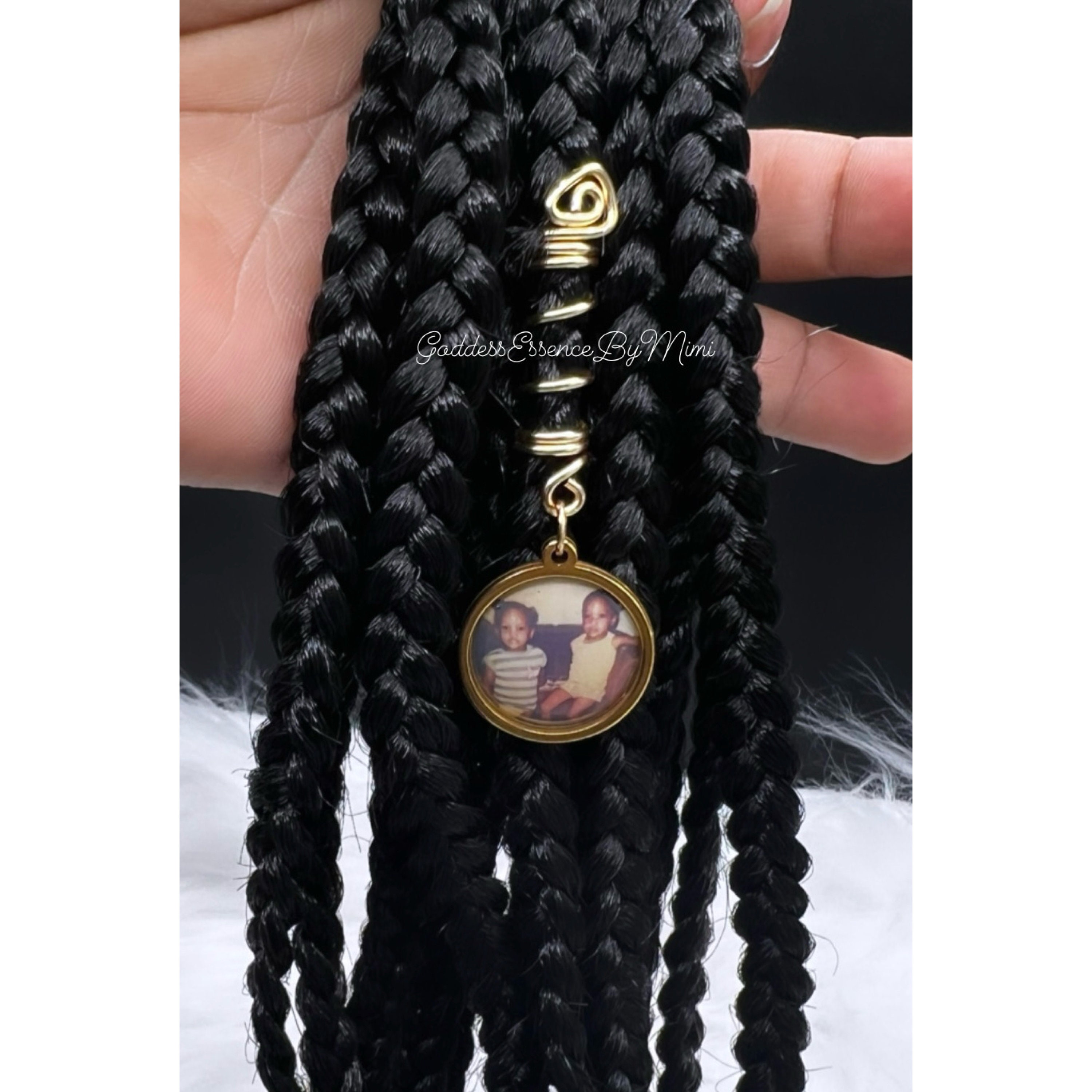 JUMBO Goddess Hair Beads Gold Braid Locs Wicks Hair Jewelry Accessories 