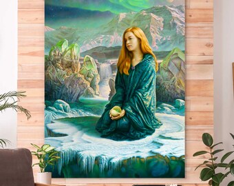 Fantasy, Surreal, Inspirational Spiritual Canvas Wall Art Decor, Visionary Arts Paintings on Canvas, Wall Hangings Home Decor