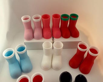 Elf Boots | Christmas Elf Doll Boots | Holiday Doll Accessories | Red Elf Shoes | Elf Doll Clothing