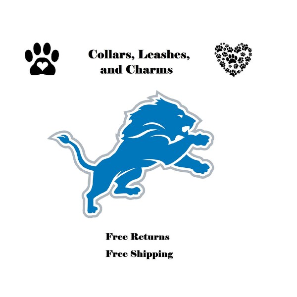 Detroit Lions para mascotas - Collares, correas y amuletos