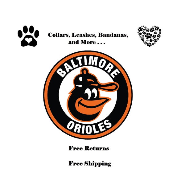 Baltimore Orioles for Pets - Collars, Leashes, Bandanas, and More