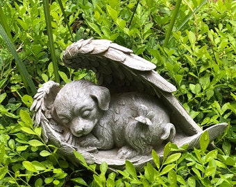 Faithful Memory of Dogs Bereavement Comfy Hour Resin Memorial Stone Sleeping Dog Angel Pet Statue Handmade Faithful Memory of Dogs Bereavement Comfy Hour Resin Memorial Stone Sleeping Dog Angel Pet Statue Handmade