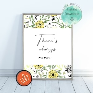 Foster Care Art -There&#39;s Always Room, Foster Care Quote, Foster Care Worker Gift, Foster Care Poster, Foster Mom Gift, Digital Print