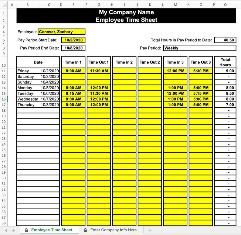 Employee Timesheet Template Db Excel Com - vrogue.co