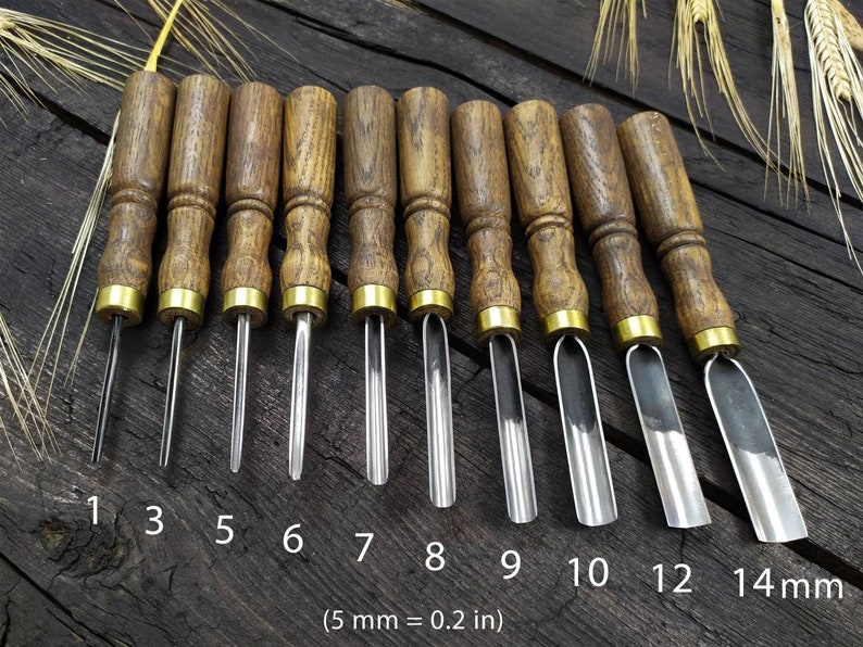 Wood Carving Gouges Set Hand Gouge From Hardened Etsy UK