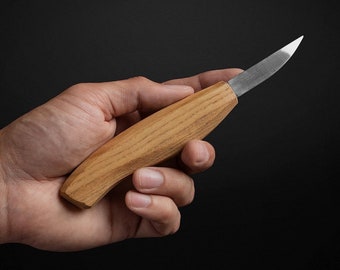 High Carbon Steel Wood Carving Knife Whittling Small Sloyd Knife Blade 2.3 for Beginners and Professionals
