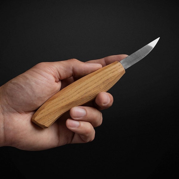 Couteau de sculpture sur bois en acier à haute teneur en carbone Whittling petite lame de couteau Sloyd 2.3 pour débutants et professionnels