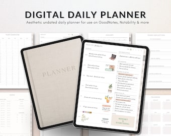 Minimalist Digital Daily Planner – Undated GoodNotes iPad PDF