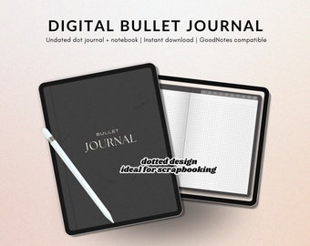 Digital Dot Journal - Maak uw dagboekschrijven mogelijk | Bullet Journal voor mindfulness en creatieve expressie | Digitale notities maken | Bullet Journal