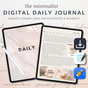 Digitales Tagebuch - Ermächtigen Sie Ihr Journaling | Journal für Achtsamkeit & kreativer Ausdruck | Digitale Notizbuch | Bullet Journaling