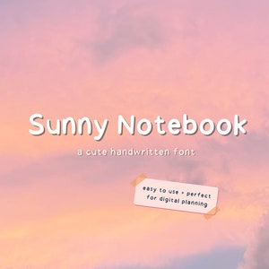 Cute + Neat Handwritten Font | Simple Note-Taking Font | Neat Handwriting GoodNotes Font | Digital Planning & Digital Journaling Fonts