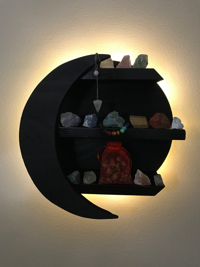 Moon Shelves Boho Decor Shelf For Crystal Moon Shelf Etsy