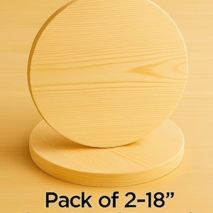 3/4&quot; Thick, Large Pine Wood Rounds (18 inch, 2 Pack): DIY Tabletop, Crafts