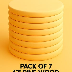 Pine Wood Rounds 12 inch in diameter, 3/4" thick (Pack of 7): DIY Craft Blanks
