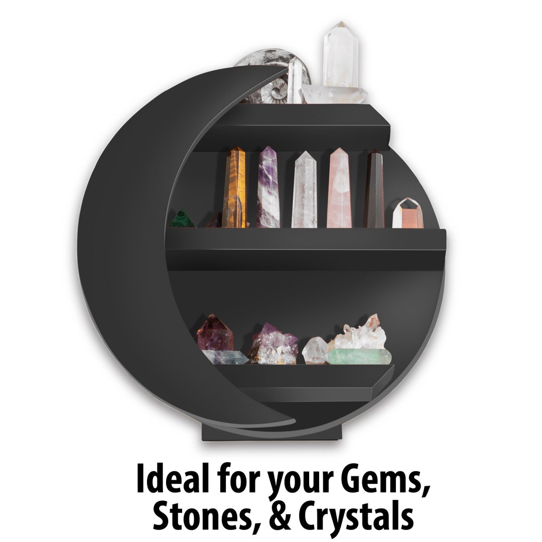 Moon Shelf Crystal Display Shelf Moon Shelf Crystal Etsy