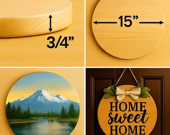 Blank Pine Wood Rounds (15-24 inch): DIY Crafts, Door Hanger