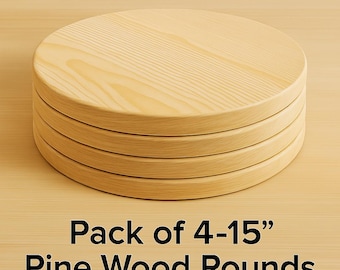 厚さ3/4インチ、15インチのパイン材丸太：DIYクラフト用ブランク、ドアハンガー材料