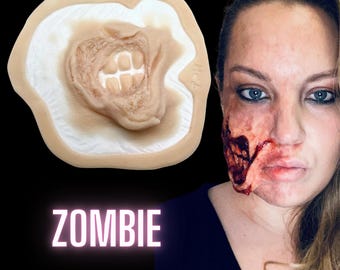 The Ripped Mouth 1 | Silicone Zombie Prosthetic | SFX Make Up