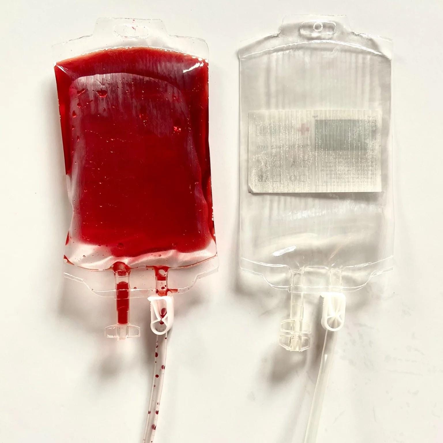 Lot 10 Sacs De Sang Vides Halloween 350 Ml – Accessoires Vampire, Poches à Boisson + Seringue & Étiquettes Groupe Sanguin