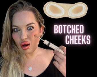 The Botched Cheeks Prothèses en silicone Remplissage de joues Halloween SFX Maquillage Chirurgie plastique