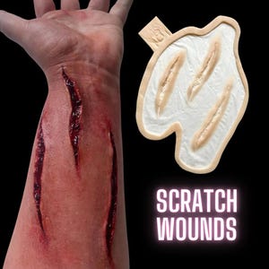 The Open Scratch Wound| Silicone Prosthetic | SFX Make Up