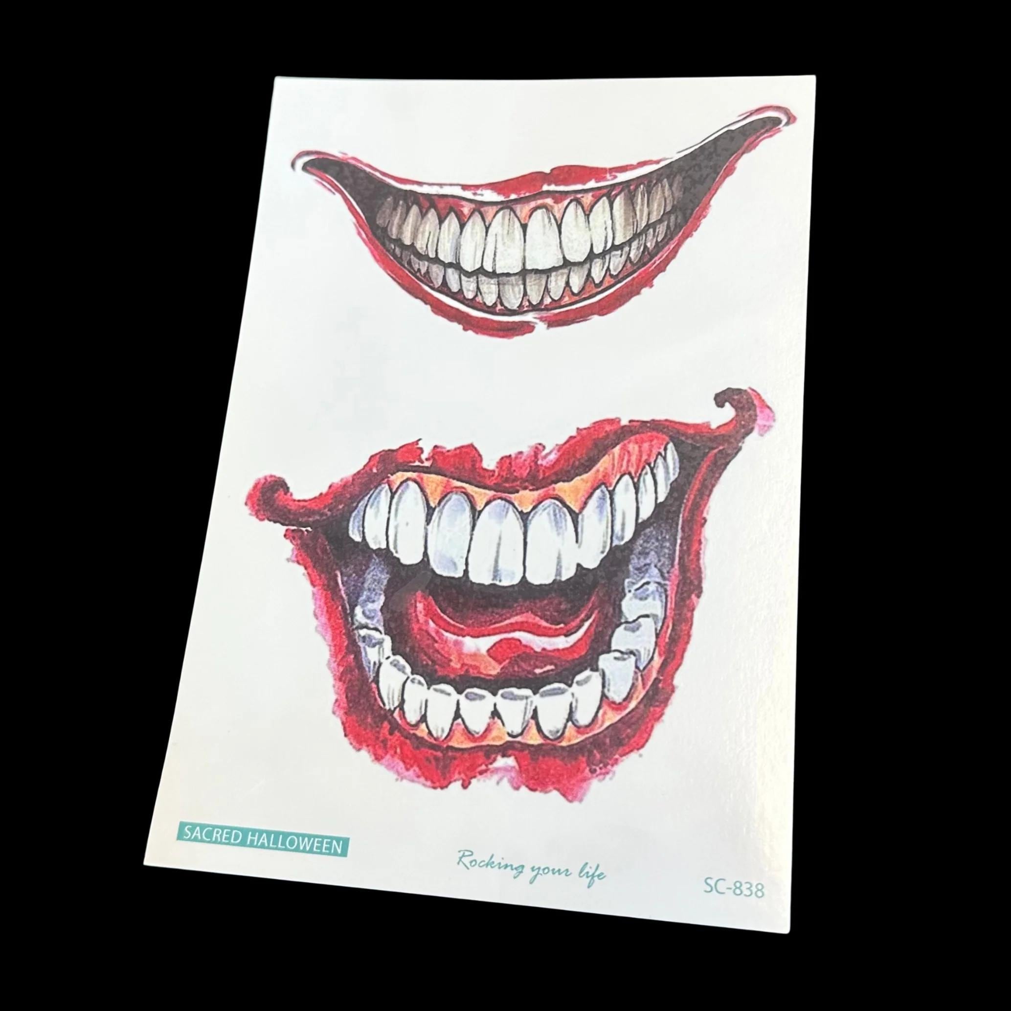 The Joker Smile Hand | Temporary Tattoo | SFX Make Up - Etsy, image size:2067x2067