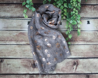 LORVIES Colourful Dog Paw Prints Silk Scarf Lightweight Long Scarf Shawl Wrap for Women LORVIES Colourful Dog Paw Prints Silk Scarf Lightweight Long Scarf Shawl Wrap for Women