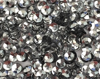 3mm - 4mm - 5mm silver color iridescent loose round funnel cone cup sequins