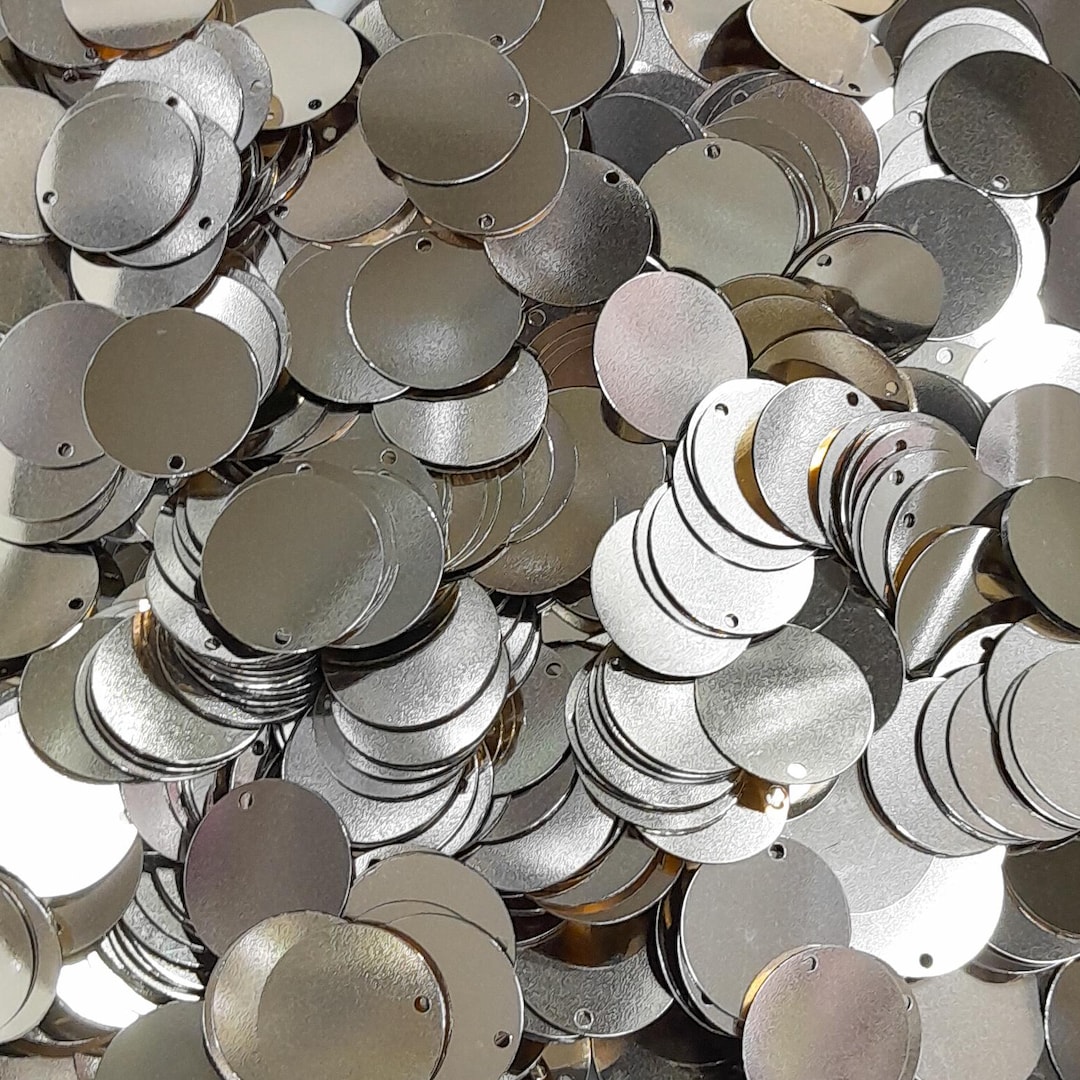 Paillettes Paillettes Rotonde Piatte Da 10 Mm Foro Centrale Nero Lucido - Foto 12